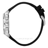 BEVERLY HILLS POLO CLUB BP3718X.351 Black Silver Rubber Strap